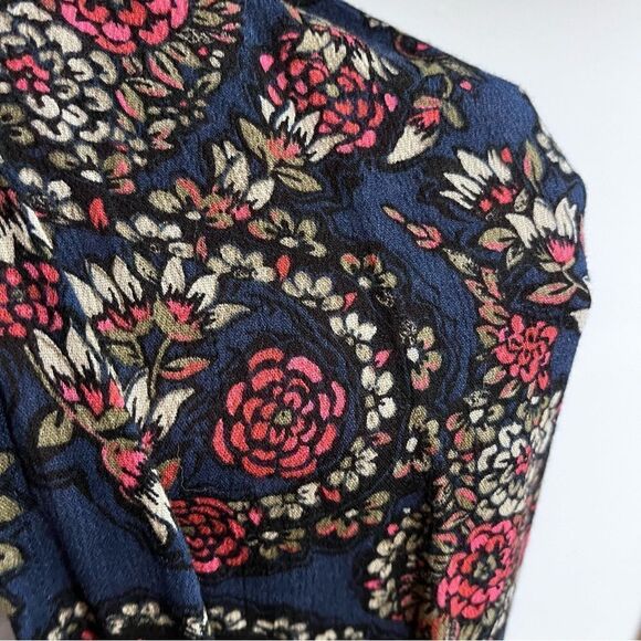 Hollister Boho Floral Paisley Kimono / shawl / light cardigan With Fringe - Picture 4 of 12